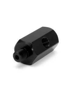 HEL Aluminium 1/8" NPT Male to 1/8" NPT Female Straight Oil Pressure Adapter with 1/8" NPT Sensor Port (Long Version)