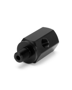 HEL Aluminium 1/8" NPT Male to 1/8" NPT Female Straight Oil Pressure Adapter with 1/8" NPT Sensor Port (Short Version)