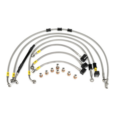 Yamaha Tenere 700 ABS 2019-2021 Flexible ABS Replacement Brake Lines HEL Stainless Steel Braided